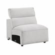 Lexicon Phoebe Microfiber (2/3)Armless Chair in Light Gray