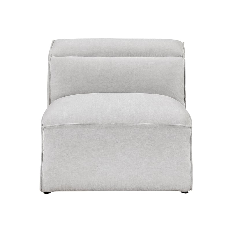 Lexicon Phoebe Microfiber (2/3)Armless Chair in Light Gray