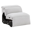 Lexicon Phoebe Microfiber (4/5) Power Reclining Armless Chair in Light Gray
