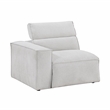 Lexicon Phoebe Microfiber (1/2) Power Left Side Reclining Chair in Light Gray
