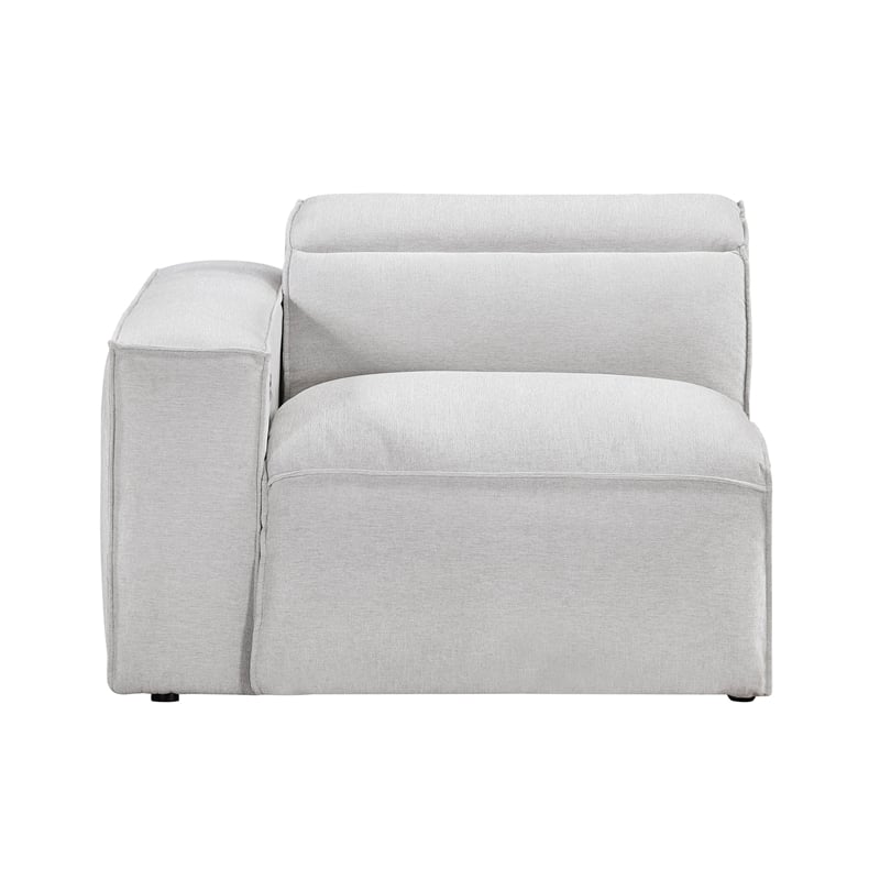Lexicon Phoebe Microfiber (1/2) Power Left Side Reclining Chair in Light Gray