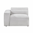 Lexicon Phoebe Microfiber (1/2) Power Left Side Reclining Chair in Light Gray