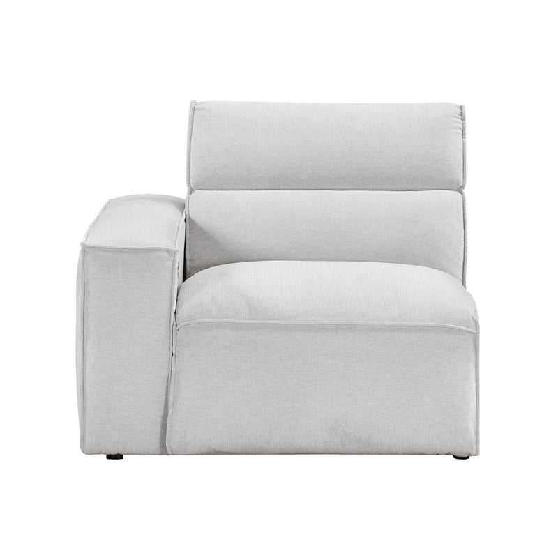 Lexicon Phoebe Microfiber (1/2) Power Left Side Reclining Chair in Light Gray