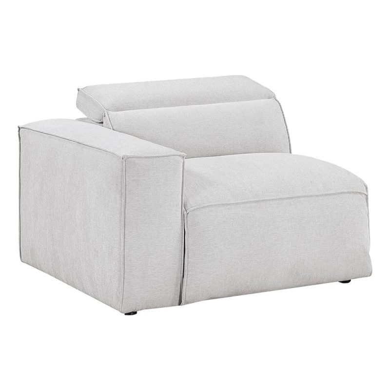 Lexicon Phoebe Microfiber (1/2) Power Left Side Reclining Chair in Light Gray