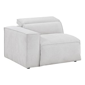 Lexicon Phoebe Microfiber (1/2) Power Left Side Reclining Chair in Light Gray