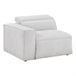 Lexicon Phoebe Microfiber (1/2) Power Left Side Reclining Chair in Light Gray