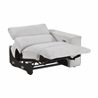 Lexicon Phoebe Microfiber (2/2) Power Right Side Reclining Chair in Light Gray