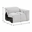 Lexicon Phoebe Microfiber (2/2) Power Right Side Reclining Chair in Light Gray