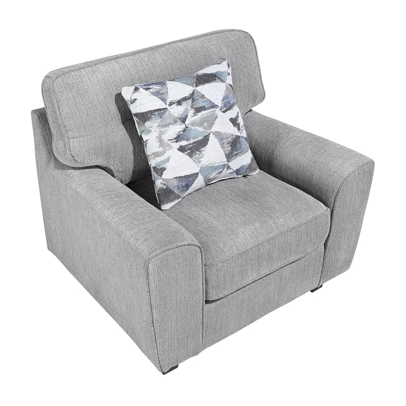 Lexicon Bennett Chenille Chair in Gray