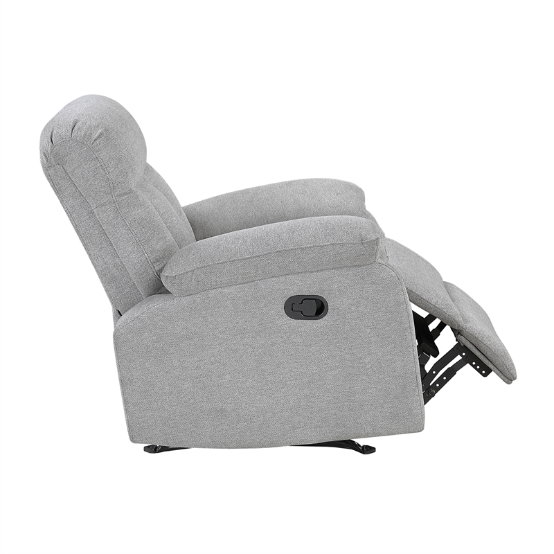 Lexicon Jules Chenille Rocker Reclining Chair in Gray