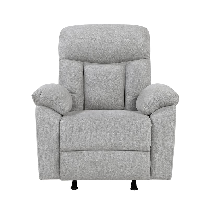 Lexicon Jules Chenille Rocker Reclining Chair in Gray
