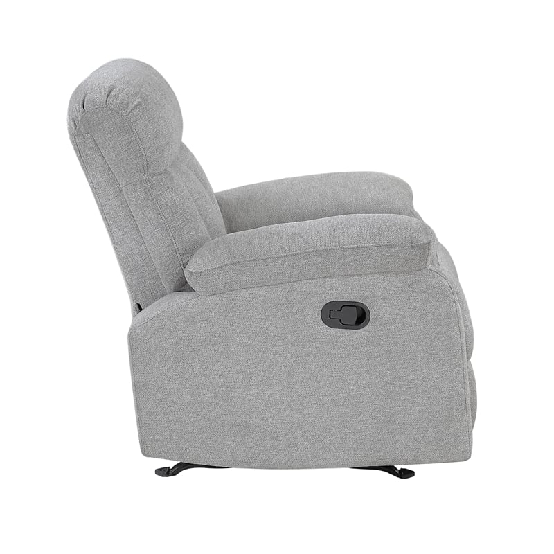 Lexicon Jules Chenille Rocker Reclining Chair in Gray