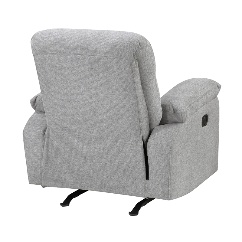 Lexicon Jules Chenille Rocker Reclining Chair in Gray
