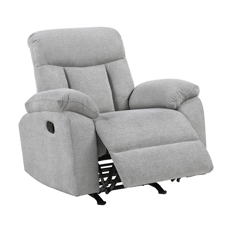 Lexicon Jules Chenille Rocker Reclining Chair in Gray