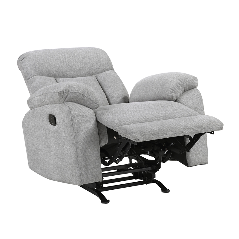 Lexicon Jules Chenille Rocker Reclining Chair in Gray