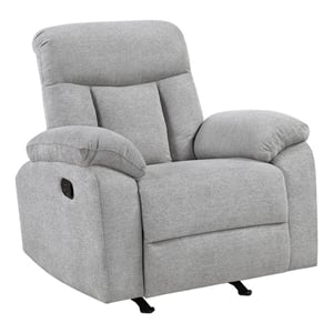 Lexicon Jules Chenille Rocker Reclining Chair in Gray