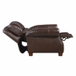 Lexicon Remington Leather Push Back Reclining Chair in Brown