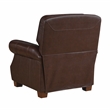 Lexicon Remington Leather Push Back Reclining Chair in Brown