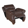 Lexicon Remington Leather Push Back Reclining Chair in Brown