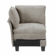 Lexicon Dublin Chenille Corner Seat in Dark Pewter