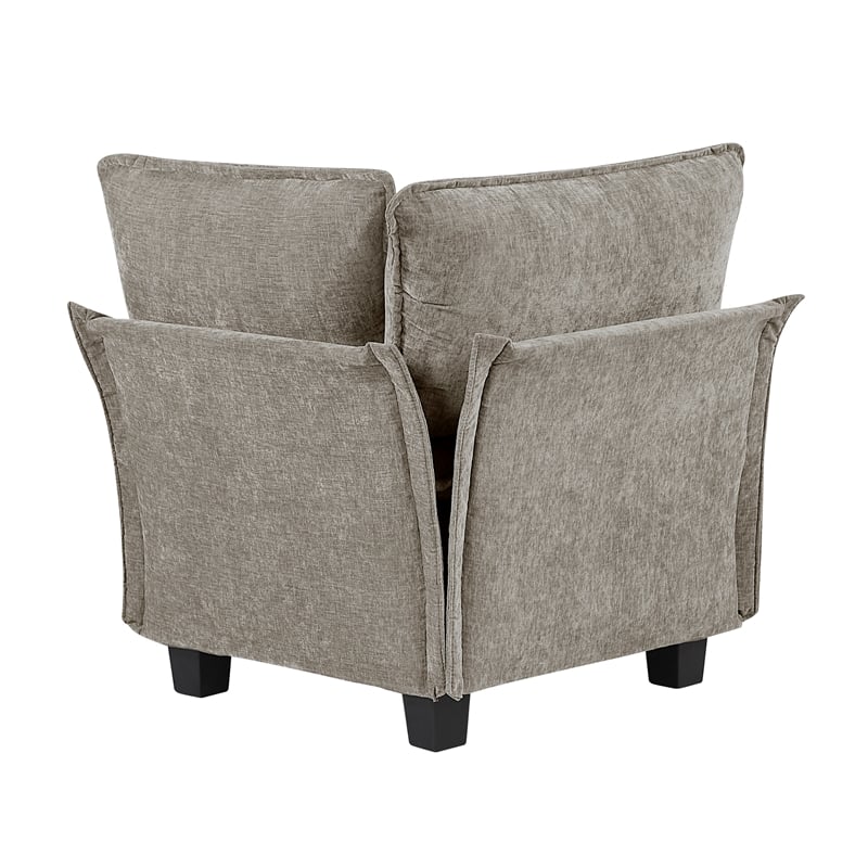 Lexicon Dublin Chenille Corner Seat in Dark Pewter