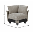 Lexicon Dublin Chenille Corner Seat in Dark Pewter