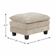Lexicon Dublin Chenille Ottoman in Taupe