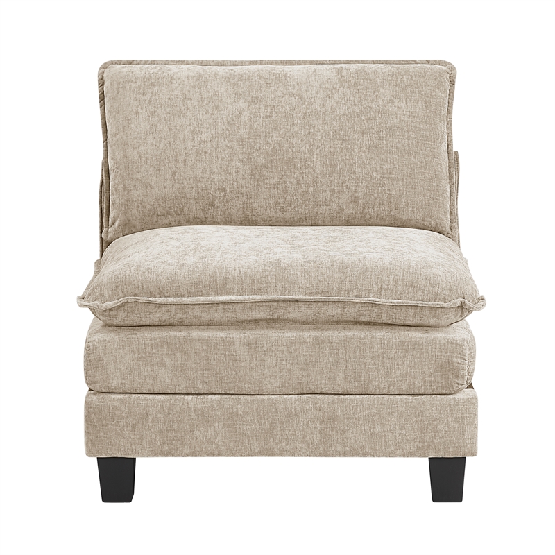 Lexicon Dublin Chenille Armless Chair in Taupe