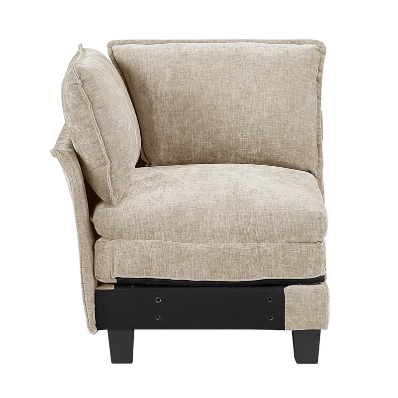 Lexicon Dublin Chenille Corner Seat in Taupe