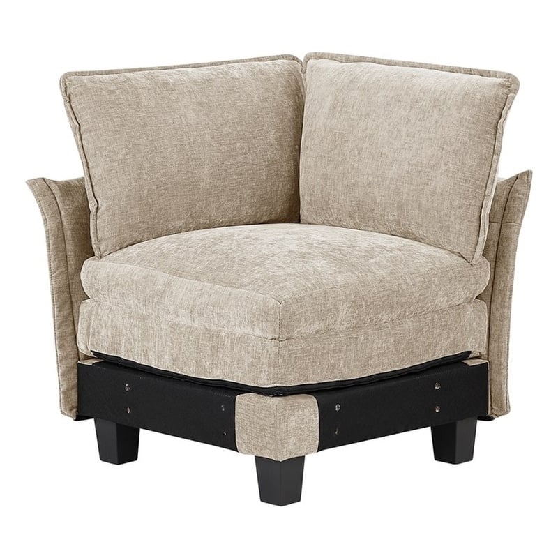 Lexicon Dublin Chenille Corner Seat in Taupe
