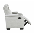 Lexicon Ronan Microfiber Reclining Chair with Storage Arm in Light Gray