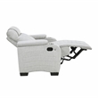 Lexicon Ronan Microfiber Reclining Chair with Storage Arm in Light Gray