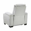 Lexicon Ronan Microfiber Reclining Chair with Storage Arm in Light Gray
