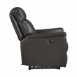 Lexicon Leif Leather Power Reclining Chair in Dark Brown