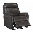 Lexicon Leif Leather Power Reclining Chair in Dark Brown