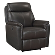 Lexicon Leif Leather Power Reclining Chair in Dark Brown