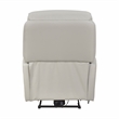 Lexicon Leif Leather Power Reclining Chair in Light Gray