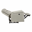 Lexicon Leif Leather Power Reclining Chair in Light Gray
