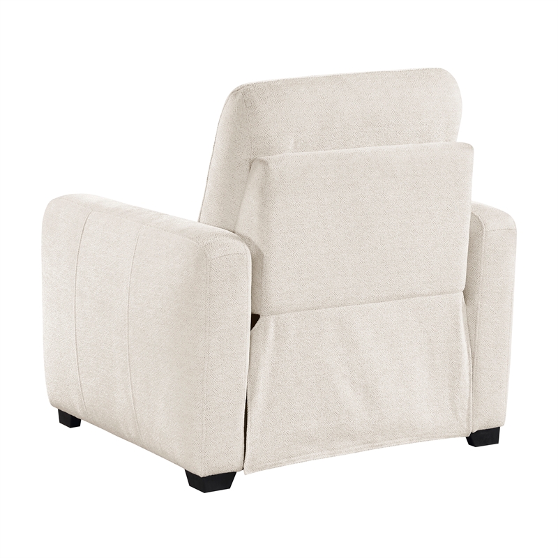 Lexicon Vera Chenille Power Reclining Chair with USB Charging Ports in Beige