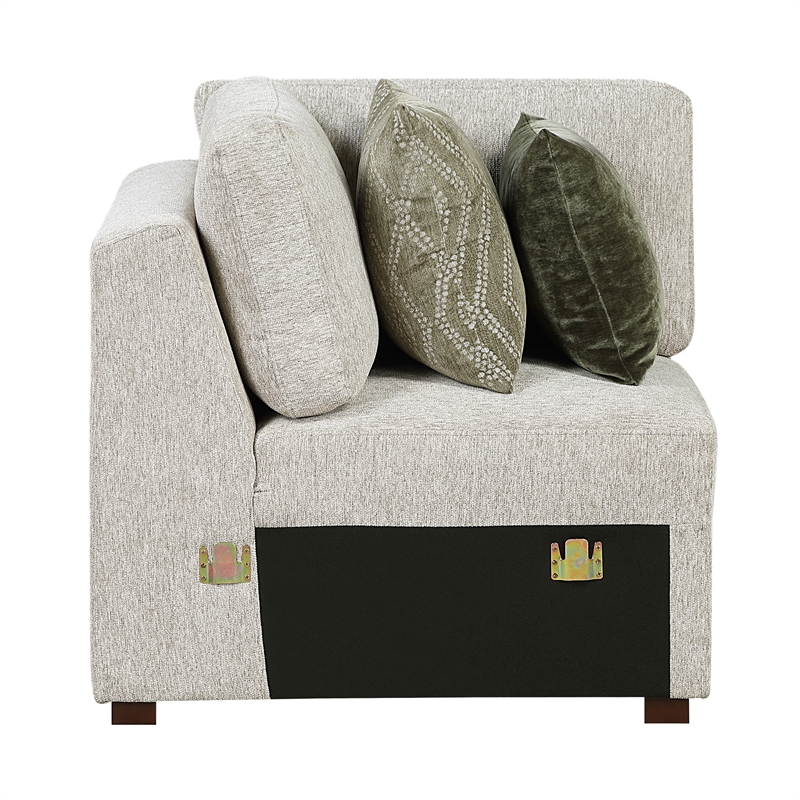 Lexicon Isla Microfiber Corner Seat in Sage Sand