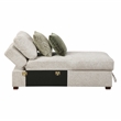 Lexicon Isla Microfiber Armless Convertible Storage Chaise in Sage Sand