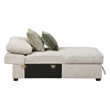 Lexicon Isla Microfiber Armless Convertible Storage Chaise in Sage Sand