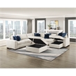 Lexicon Isla Microfiber Storage Ottoman with Casters in Beige