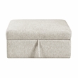 Lexicon Isla Microfiber Storage Ottoman with Casters in Beige