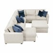 Lexicon Isla Microfiber 5-Piece Sectional with Reversible Chaise in Beige