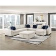 Lexicon Isla Microfiber 6-Piece Sectional with Reversible Chaise in Beige