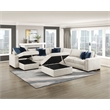 Lexicon Isla Microfiber 6-Piece Sectional with Reversible Chaise in Beige