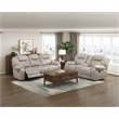 Lexicon Gainesville Microfiber Double Reclining Sofa in Pewter