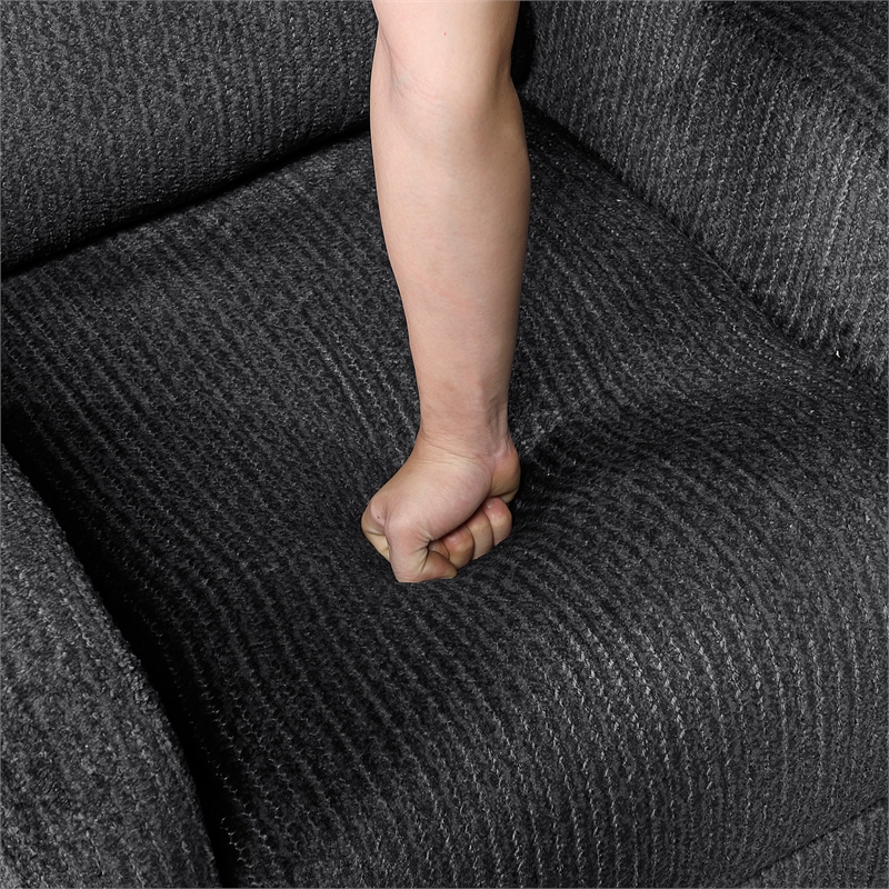 Lexicon Allen Microfiber Reclining Chair in Dark Gray