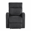 Lexicon Allen Microfiber Reclining Chair in Dark Gray